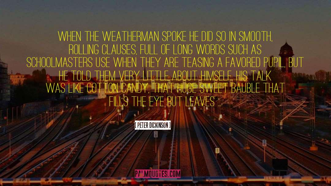 Weatherman quotes by Peter Dickinson