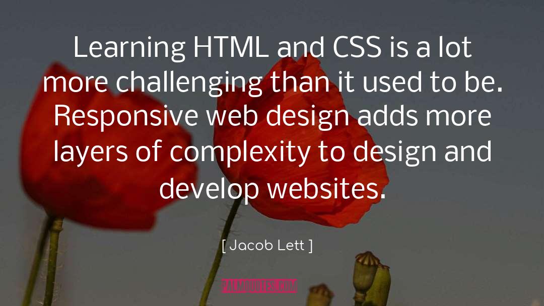 Web Design quotes by Jacob Lett