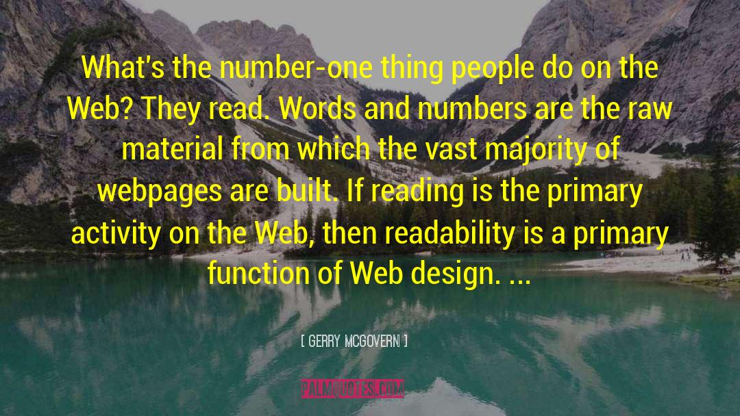 Web Design quotes by Gerry McGovern