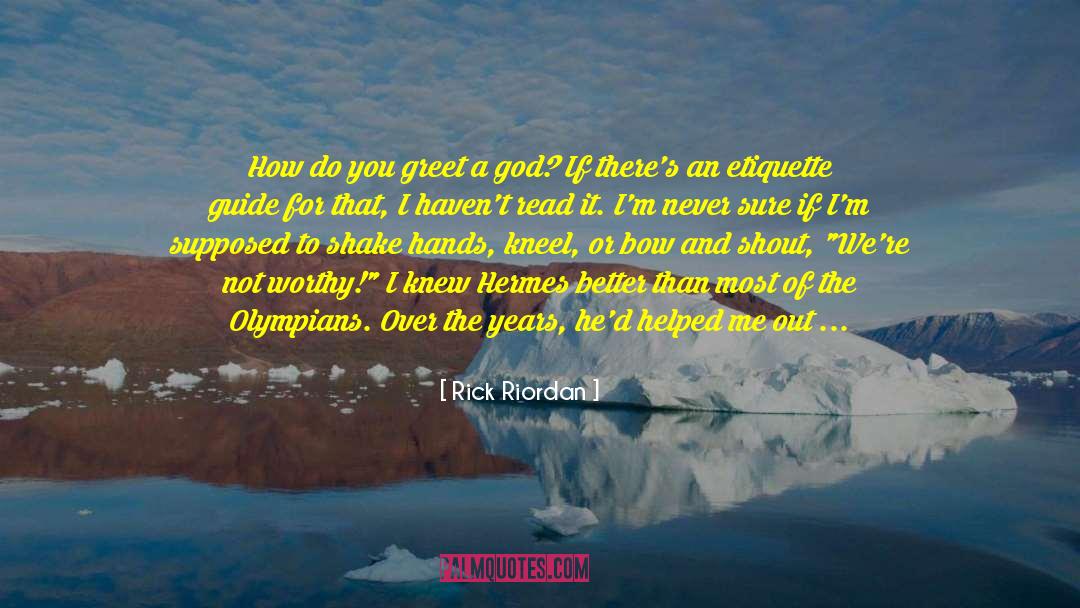 Web Etiquette quotes by Rick Riordan