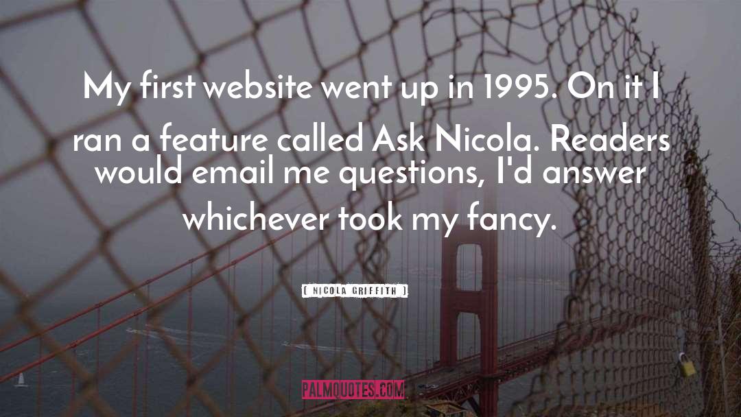 Website quotes by Nicola Griffith