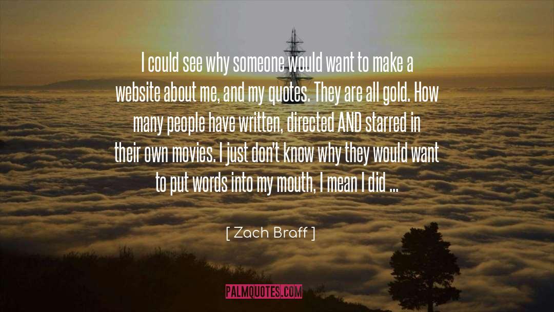 Website quotes by Zach Braff