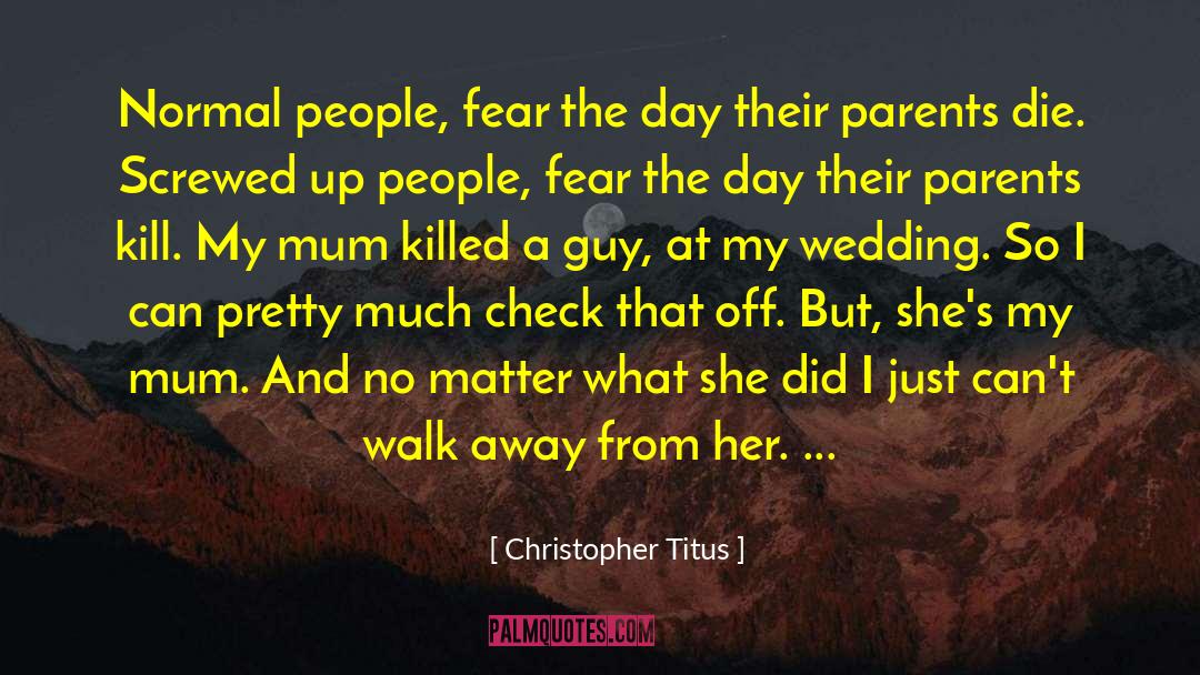 Wedding Banquet quotes by Christopher Titus