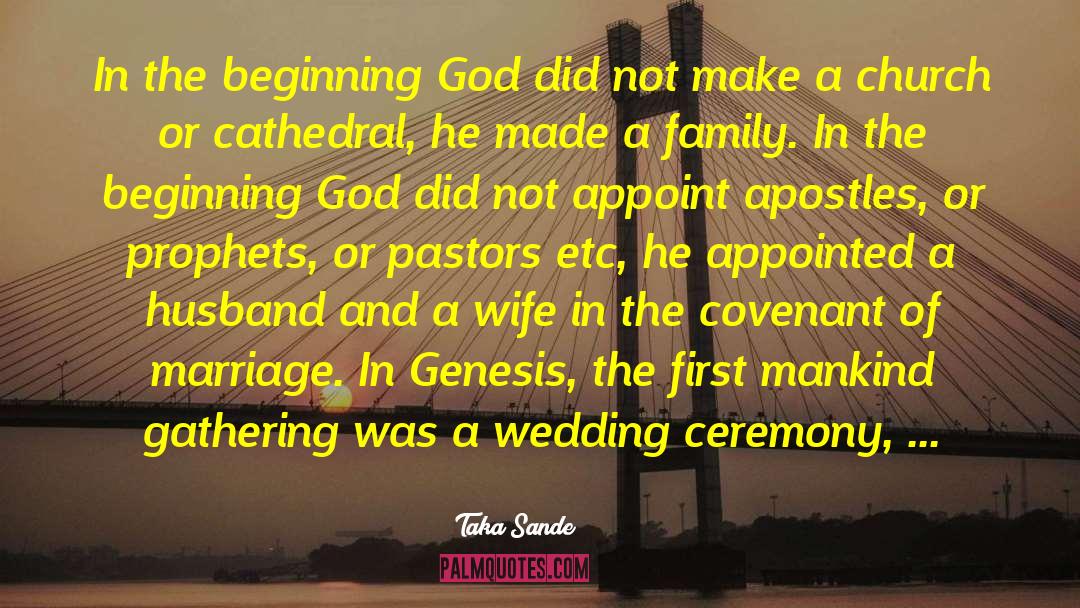 Wedding Ceremony quotes by Taka Sande
