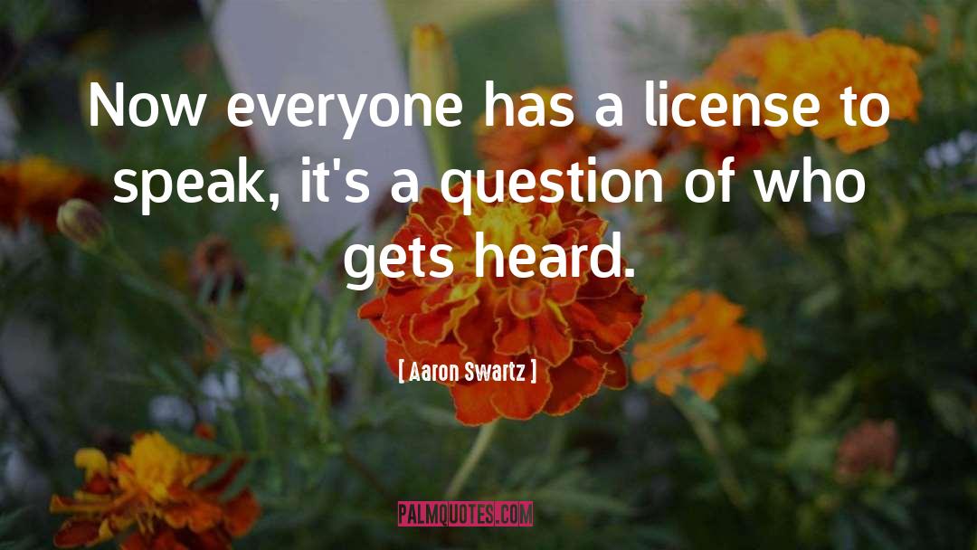 Wedding License quotes by Aaron Swartz
