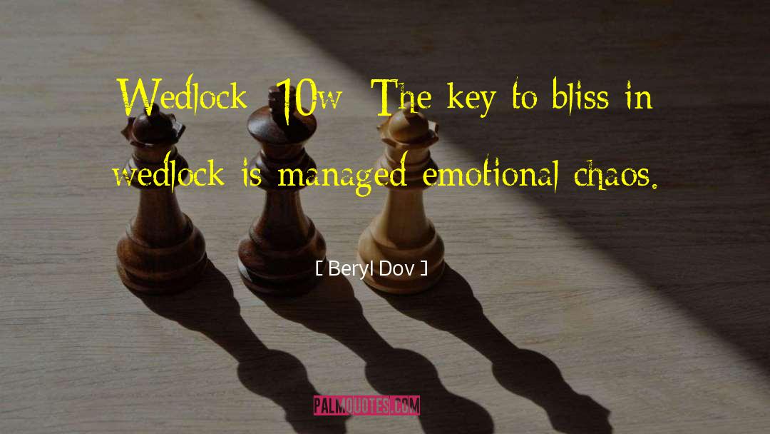 Wedlock quotes by Beryl Dov