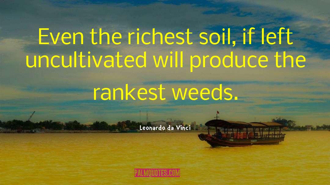 Weeds quotes by Leonardo Da Vinci