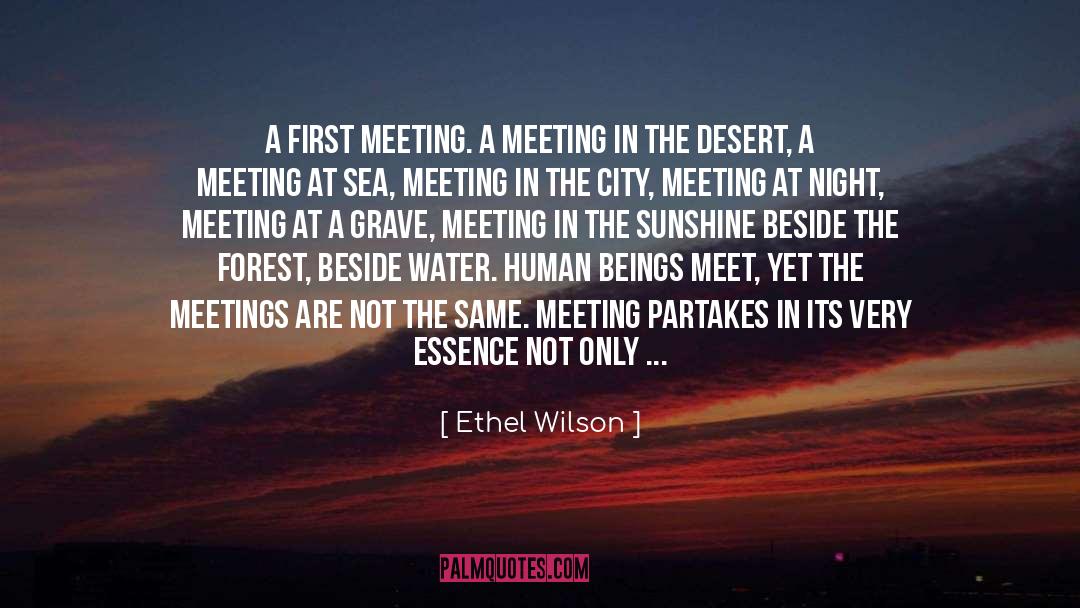 Weekend Meeting quotes by Ethel Wilson