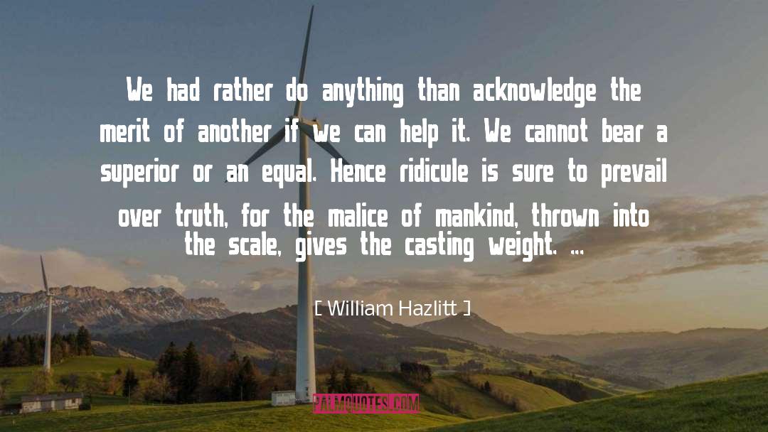 Weight quotes by William Hazlitt