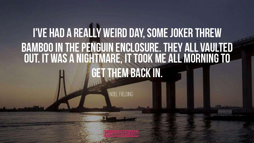 Weird Day quotes by Noel Fielding
