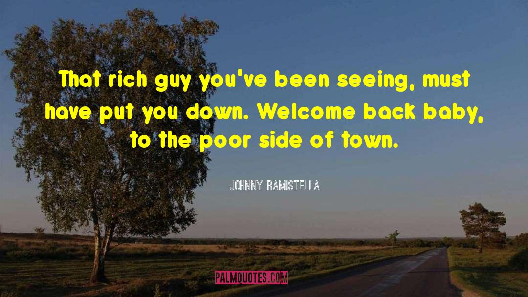 Welcome Back quotes by Johnny Ramistella