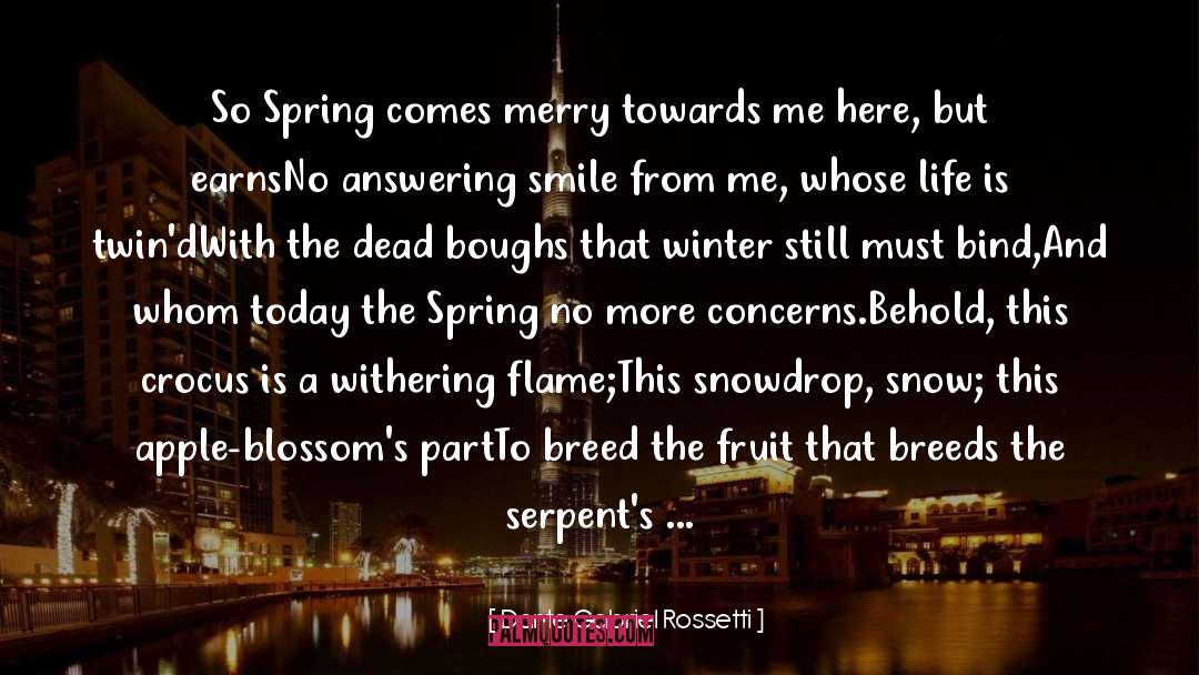 Welcome Spring quotes by Dante Gabriel Rossetti