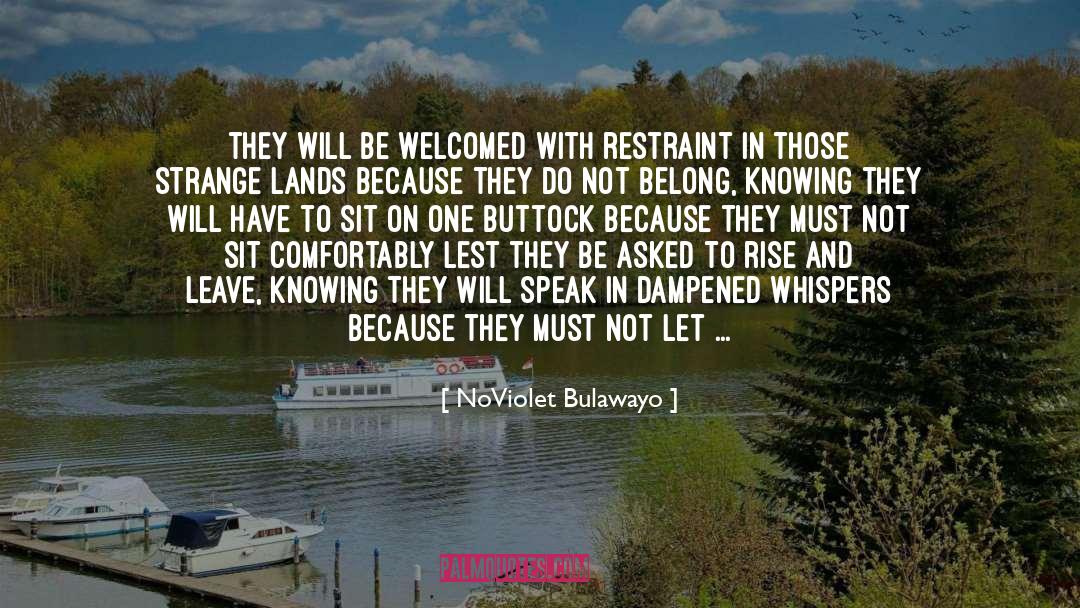 Welcomed quotes by NoViolet Bulawayo