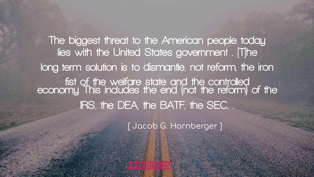 Welfare State quotes by Jacob G. Hornberger