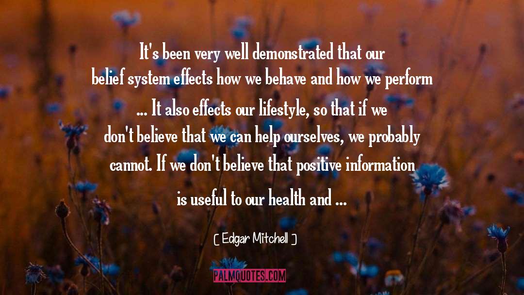 Well Being quotes by Edgar Mitchell