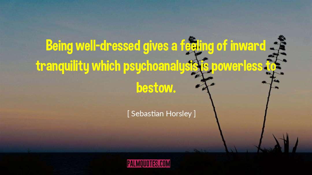 Well Dressed quotes by Sebastian Horsley