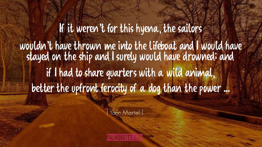 Were Hyena quotes by Yann Martel