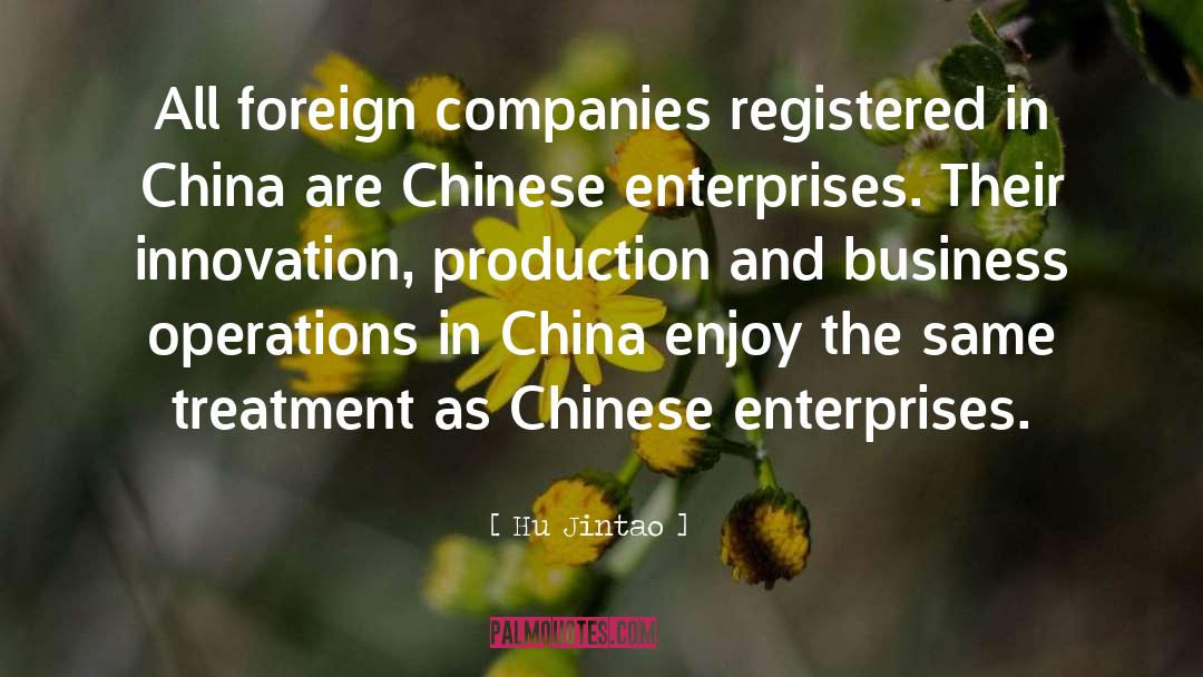 Wesolek Enterprises quotes by Hu Jintao