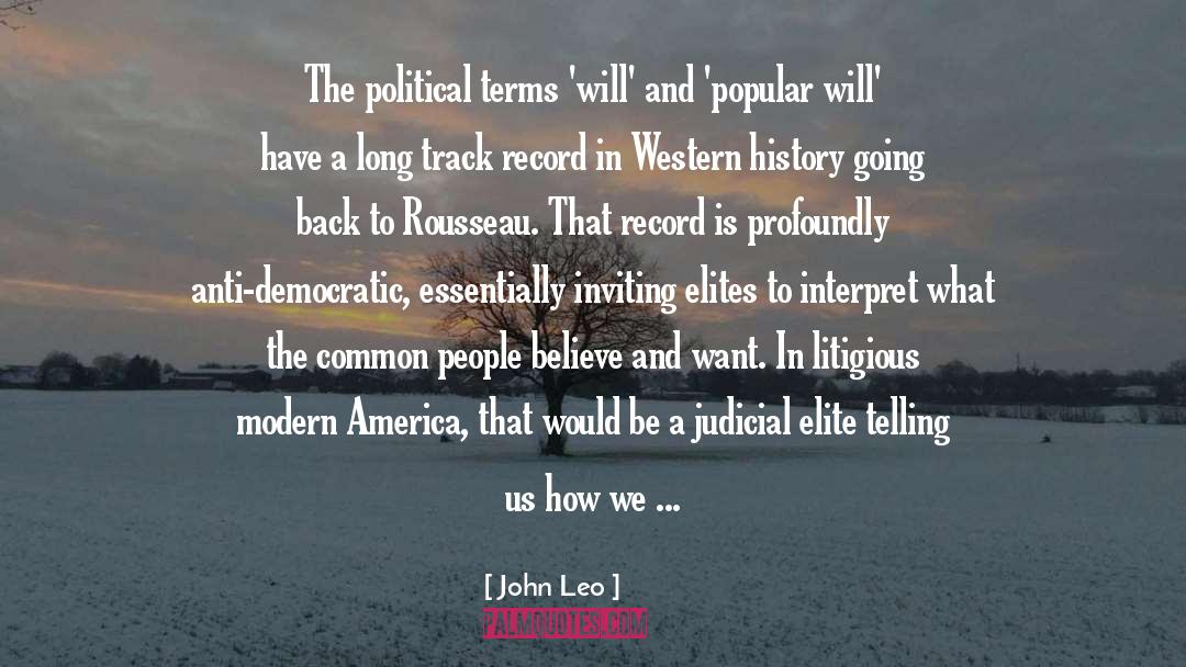 Western History quotes by John Leo