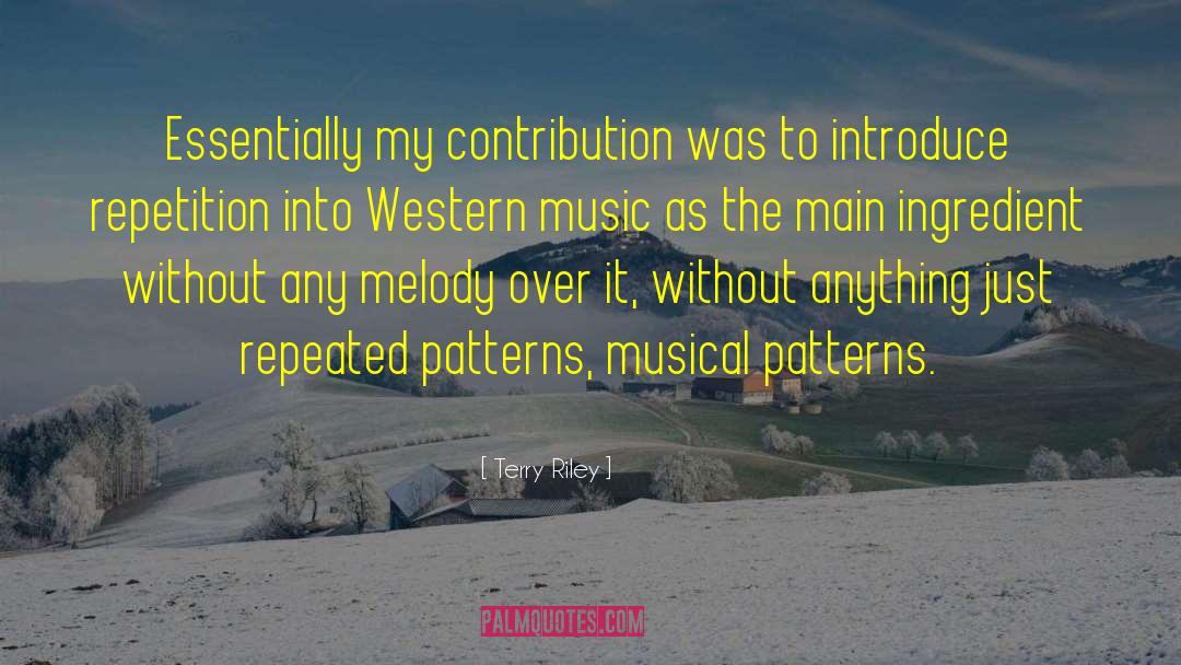 Western Music quotes by Terry Riley