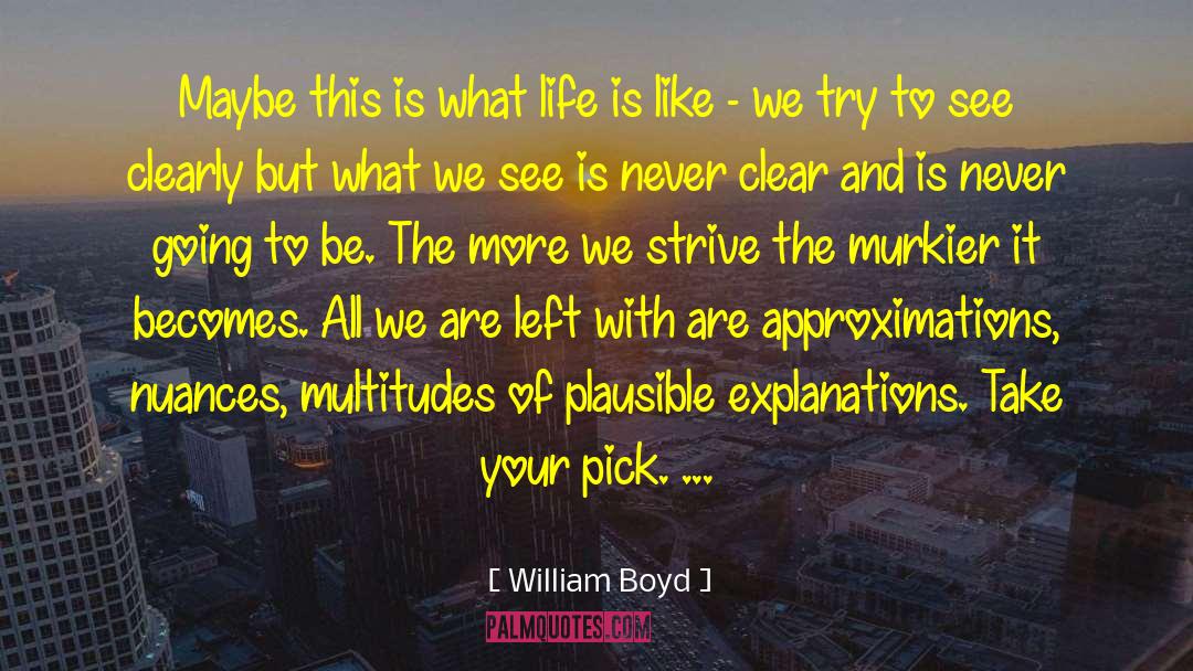 What Becomes Your Reality quotes by William Boyd