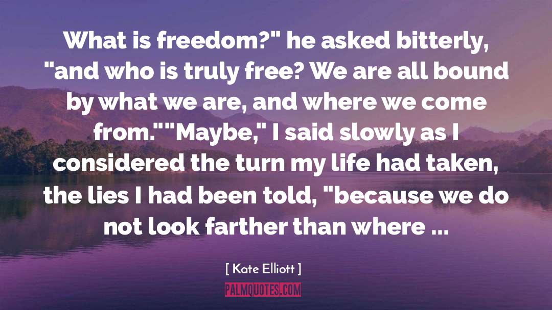 What Is Freedom quotes by Kate Elliott