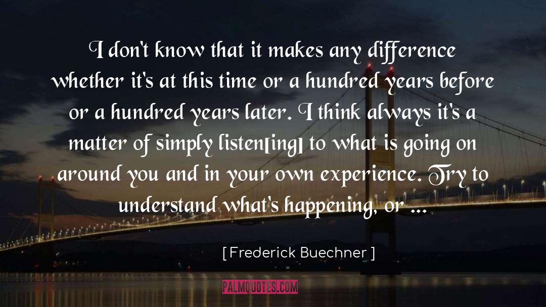 What Is Going On Around You quotes by Frederick Buechner