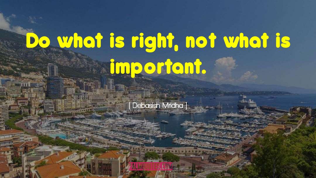 What Is Important quotes by Debasish Mridha