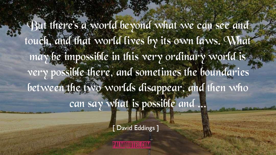 What Is Possible quotes by David Eddings