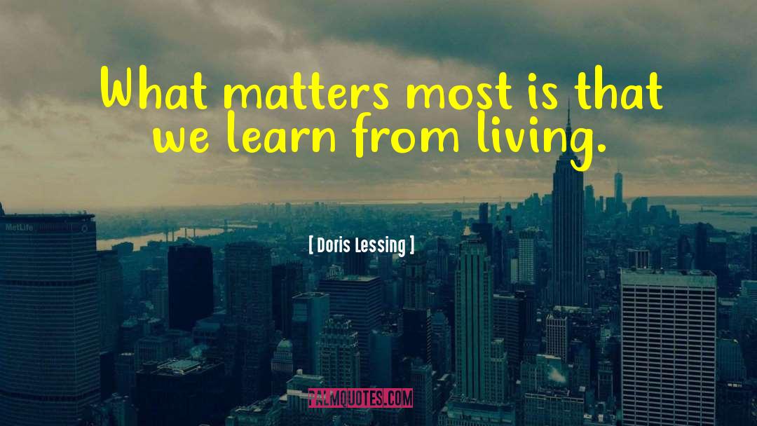 What Matters Most quotes by Doris Lessing