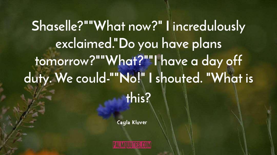 What Now quotes by Cayla Kluver