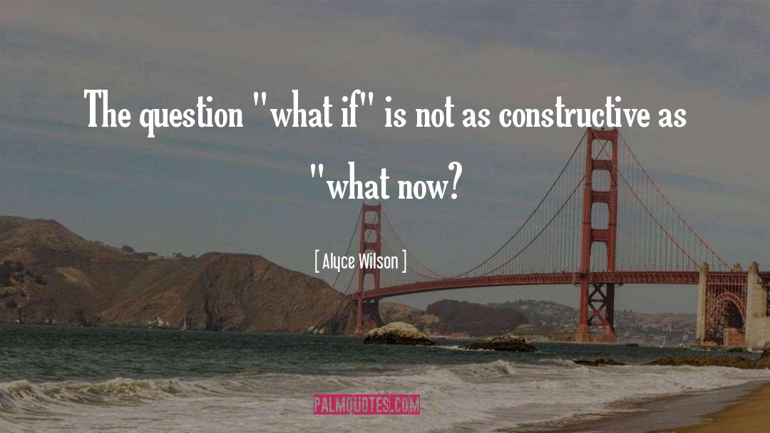 What Now quotes by Alyce Wilson