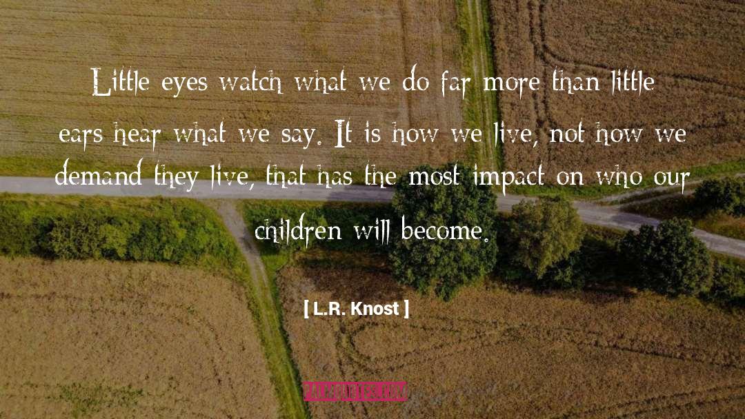 What We Say quotes by L.R. Knost