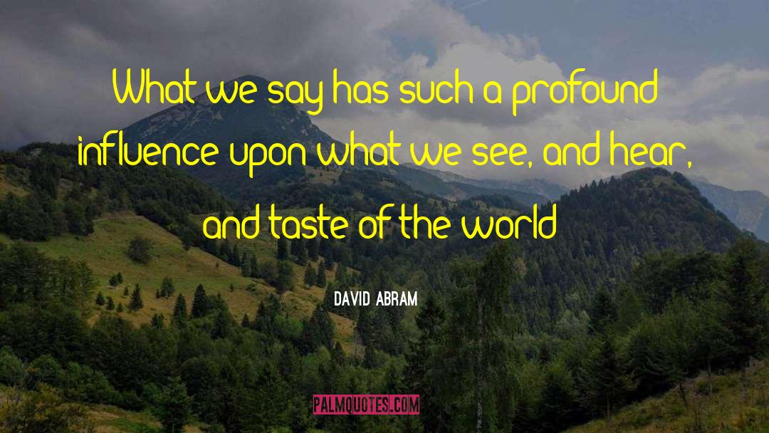 What We Say quotes by David Abram
