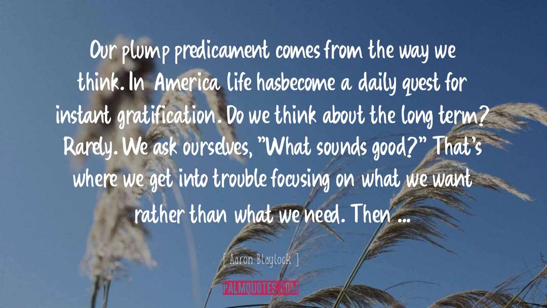 What We Want quotes by Aaron Blaylock