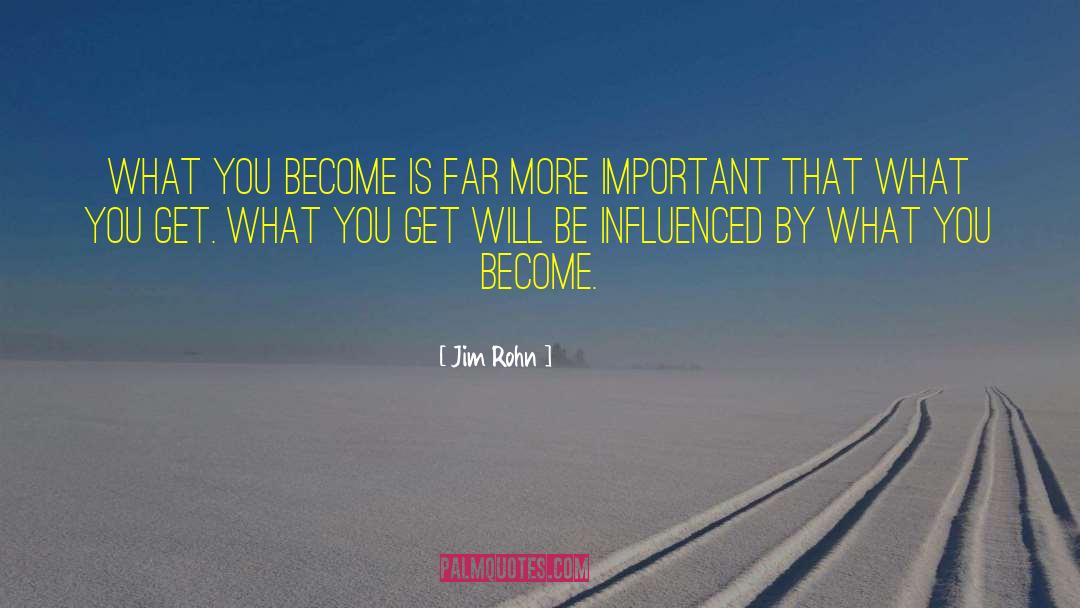 What You Become quotes by Jim Rohn