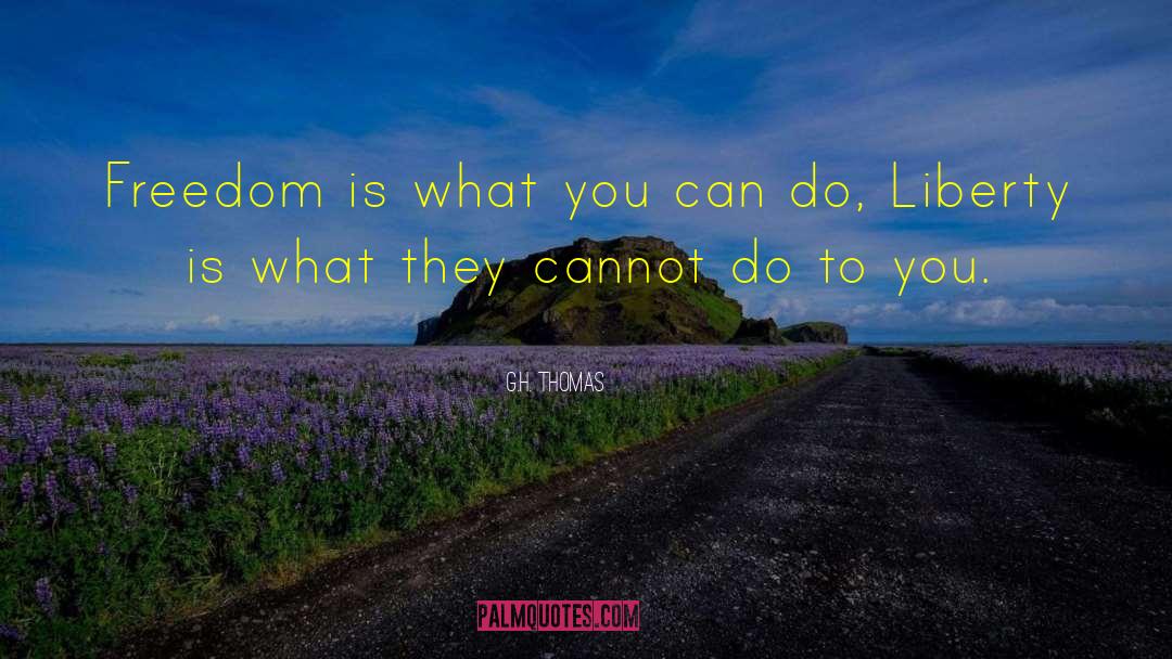 What You Can Do quotes by G.H. Thomas