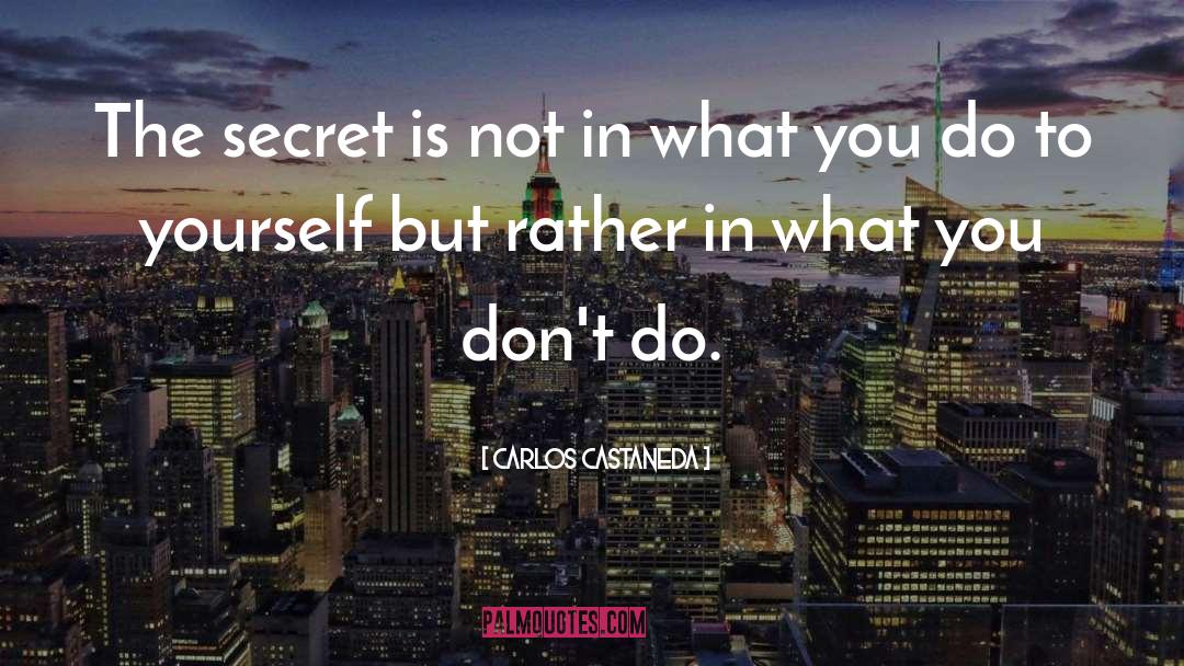 What You Dont Do quotes by Carlos Castaneda