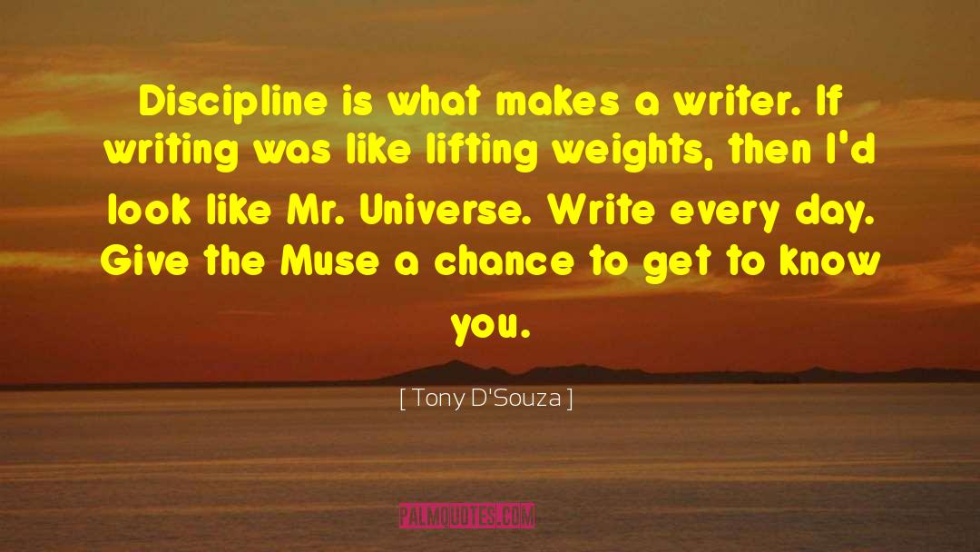 What You Give To The Universe quotes by Tony D'Souza