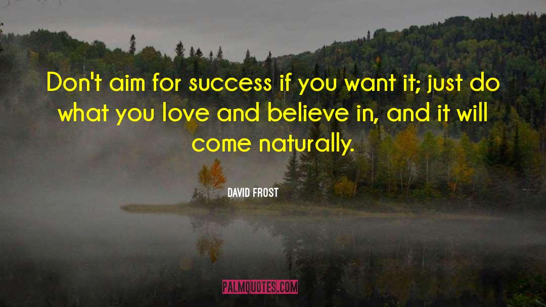 What You Love quotes by David Frost