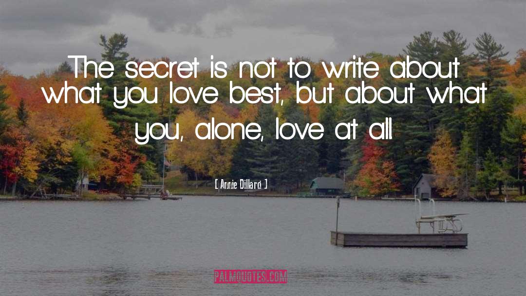 What You Love quotes by Annie Dillard