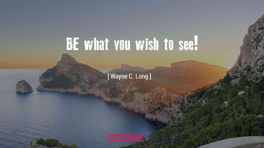 What You Wish quotes by Wayne C. Long