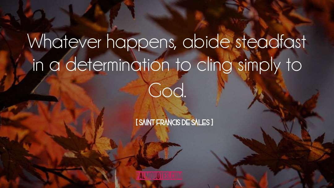 Whatever Happens Happens quotes by Saint Francis De Sales