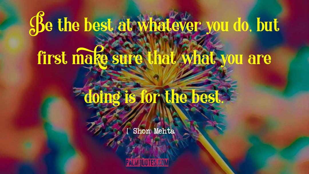 Whatever You Do quotes by Shon Mehta