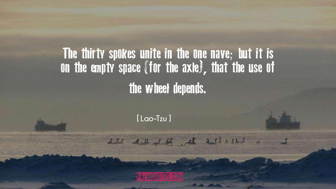 Wheel quotes by Lao-Tzu