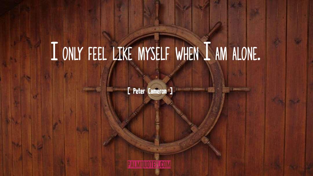 When I Am Alone quotes by Peter Cameron