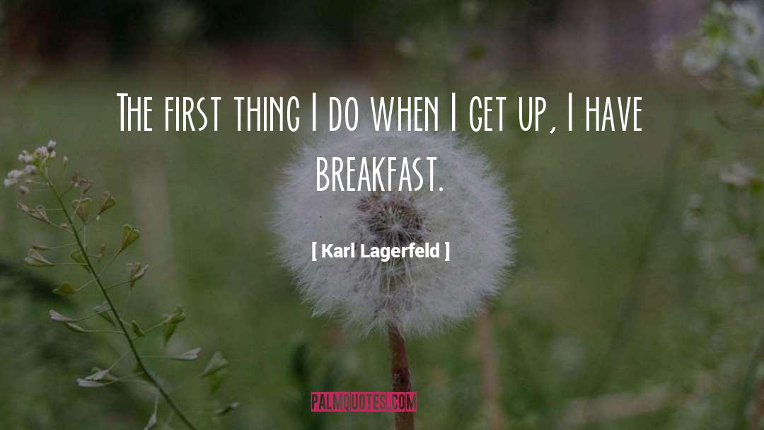 When I Get Up quotes by Karl Lagerfeld