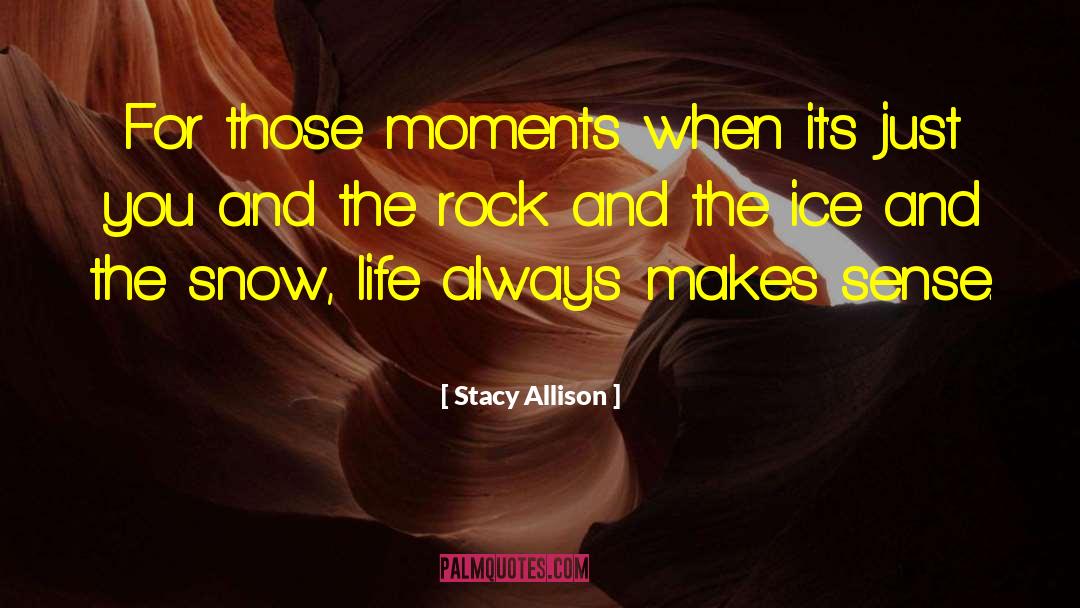 When Life Gives You Snow quotes by Stacy Allison