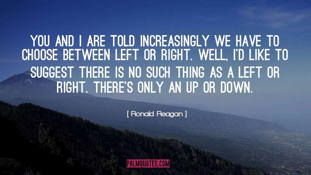 When Life Isnt Going Right Go Left Quote quotes by Ronald Reagan