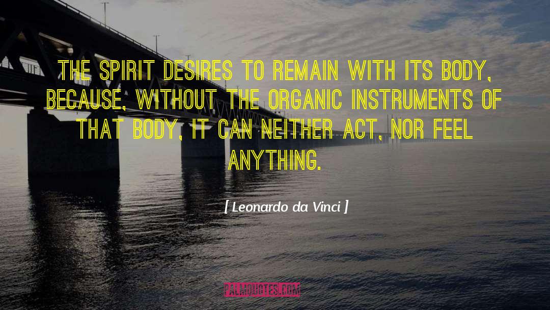When Your Spirit Feels Uneasy quotes by Leonardo Da Vinci